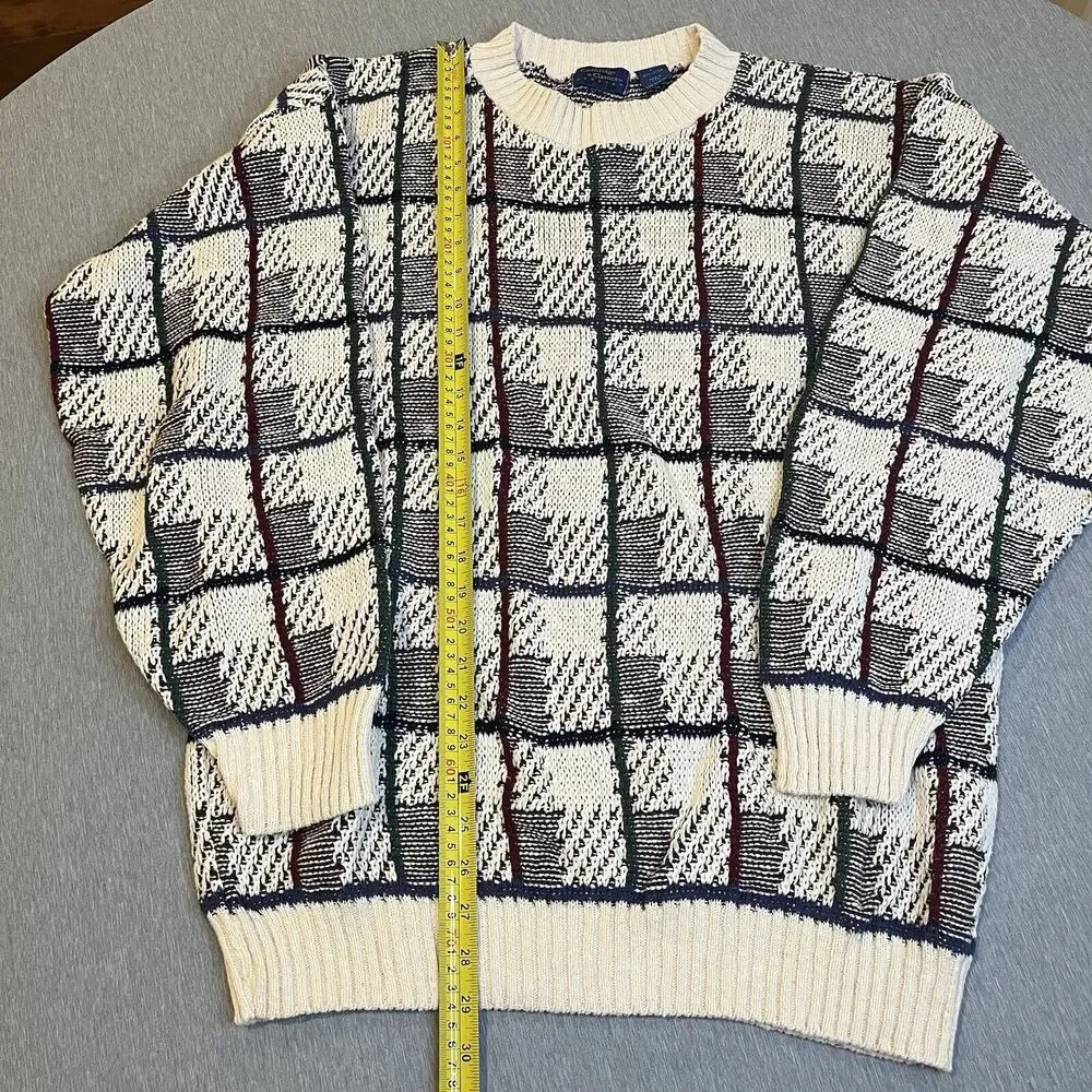 Vintage Mervyns Cambridge Classics Men Sweater Size Large Long Sleeve Cotton USA - Picture 4 of 11